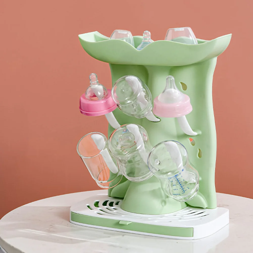 Baby Bottle Drying Rack with Cover Drainer for Bottles Accessories Holder Cleaner Light