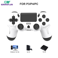 GAMINJA Wireless Gamepad Bluetooth Controller For PS4 PS3 Console Computer PC 6-axis Gyroscope Dual Vibration With touch pad