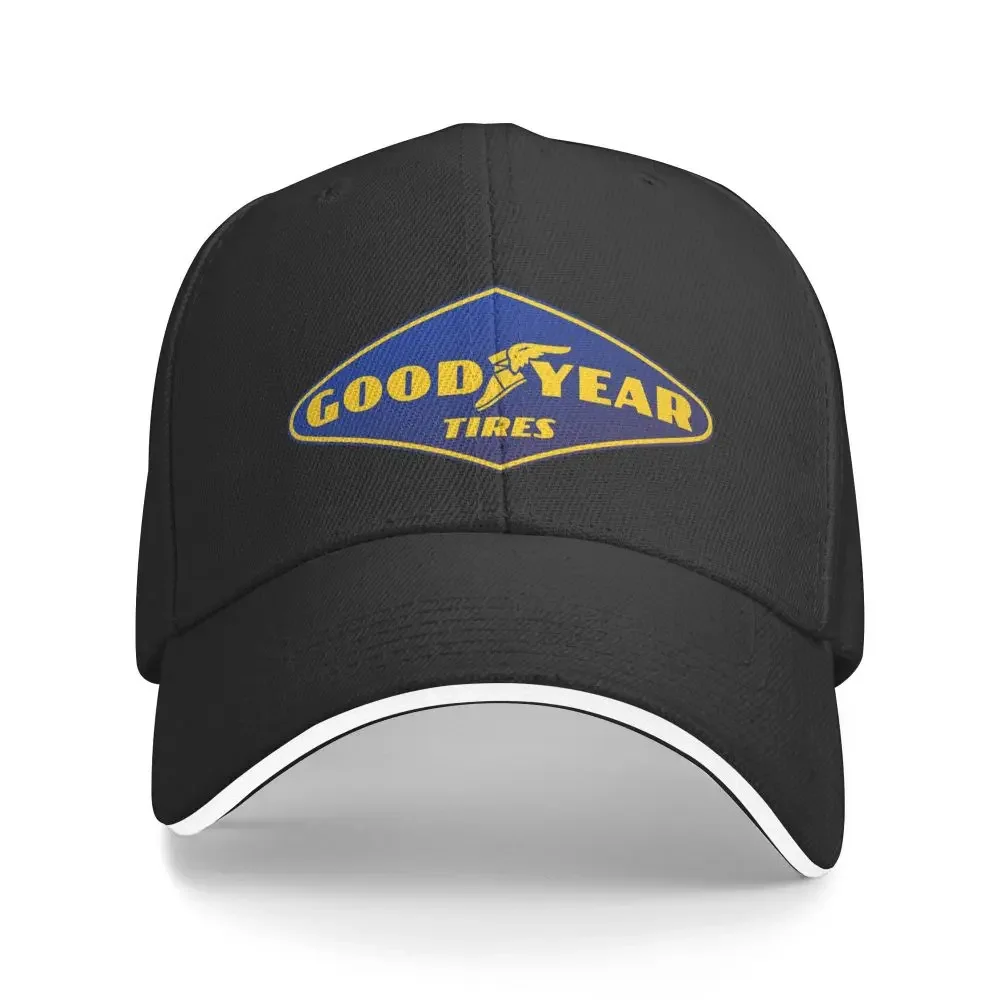 Goodyear topi bisbol pria dan wanita, topi olahraga lari luar ruangan modis dapat disesuaikan