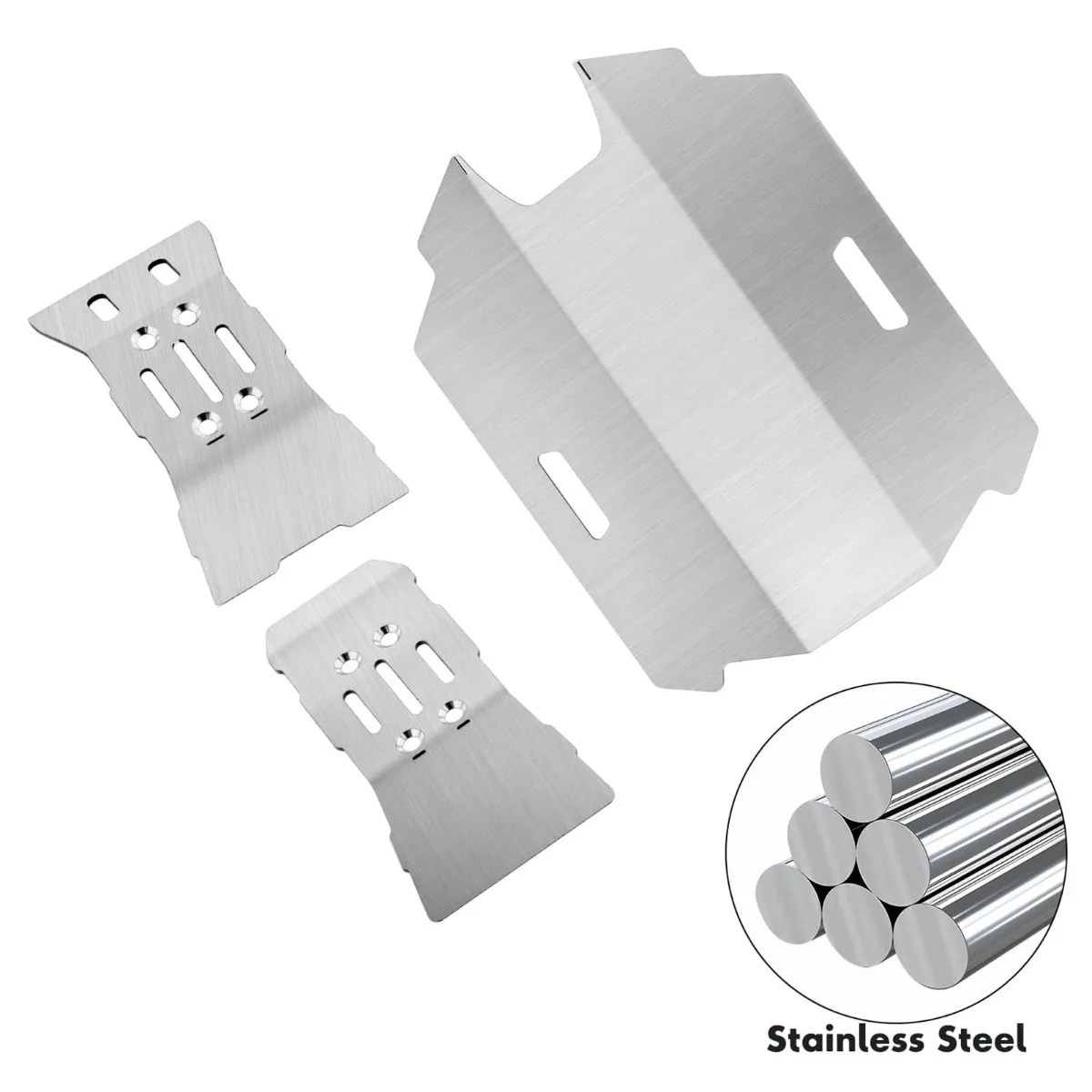 3pcs RC Front Rear RC Chassis Armor Protection Plate Set for Arrma 1/16 Mojave GROM Upgrades Parts
