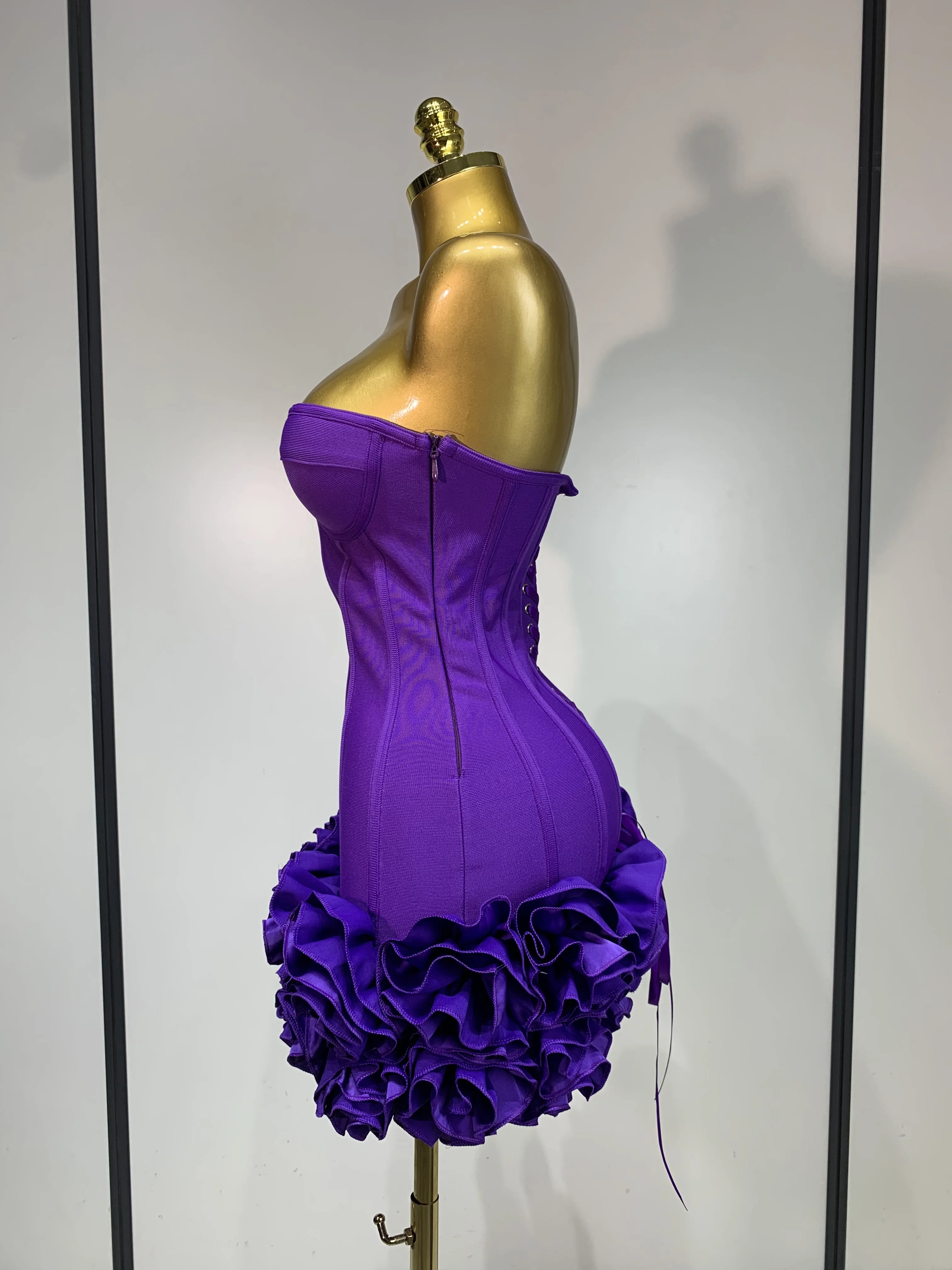 Women Sexy Strapless Backless Flower Embellished Mini Bandage Dress Bodycon Celebrity Party Cocktail Evening Party Club Dresses 206 S3609fbef8fd349378d343e08a7e34c65O