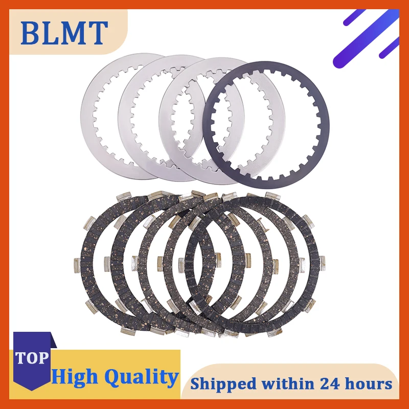 Motorcycle Yellow Clutch Plates & Steel Friction Plate For Kawasaki Z400 ZX-4R Ninja 400 EX400 Rubber wood material