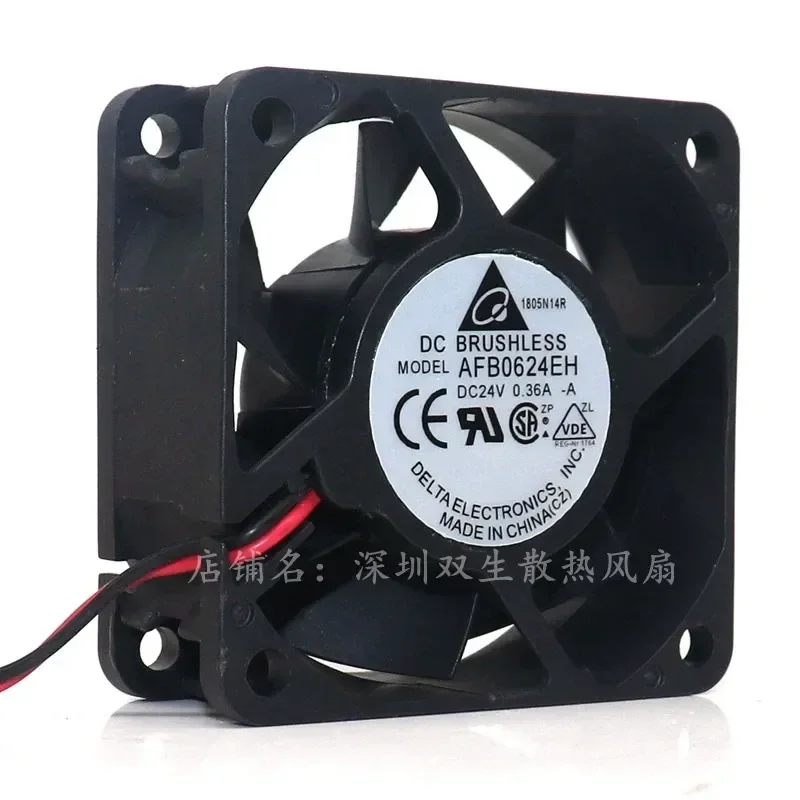 Original Delta AFB0624EH 60mm 6025 24V 0.36A Double Ball Bearing Variable Frequency Cooling Fan for Electronics