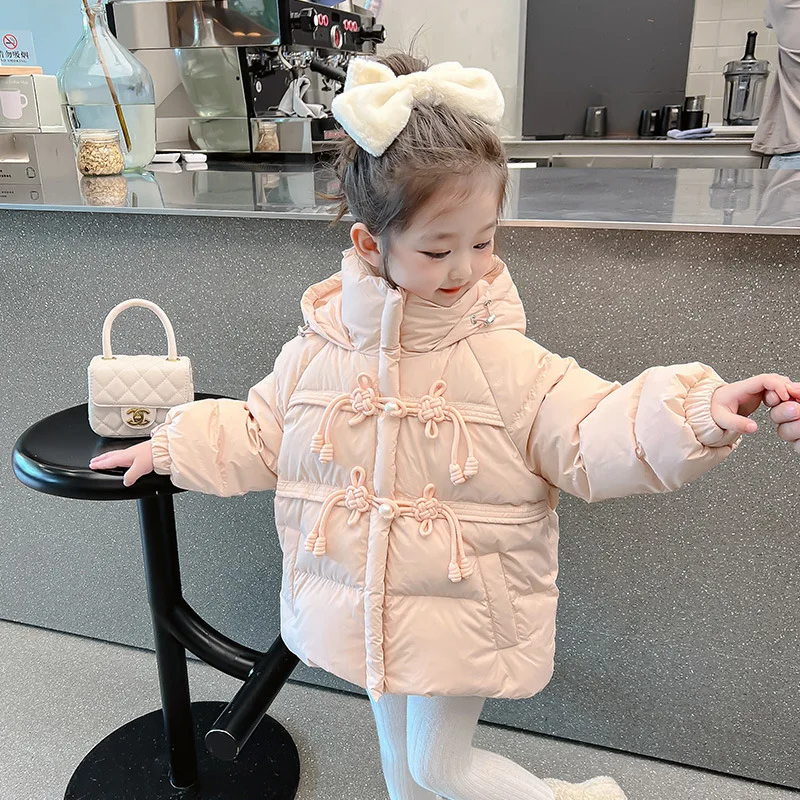 NEW Winter Jacket Kids Girl Parkas Warm Velvet Faux Fur Coat For Girls Children Sequin Winter Clothes Soft Party Baby Girl Coats