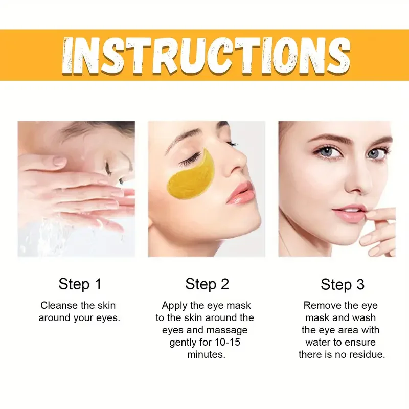 Turmeric vitamin C Eye Mask Anti Wrinkle Remove Dark Circle Eye Bags Puffiness Reduce Fine Line Firming Brightening Eye Patches