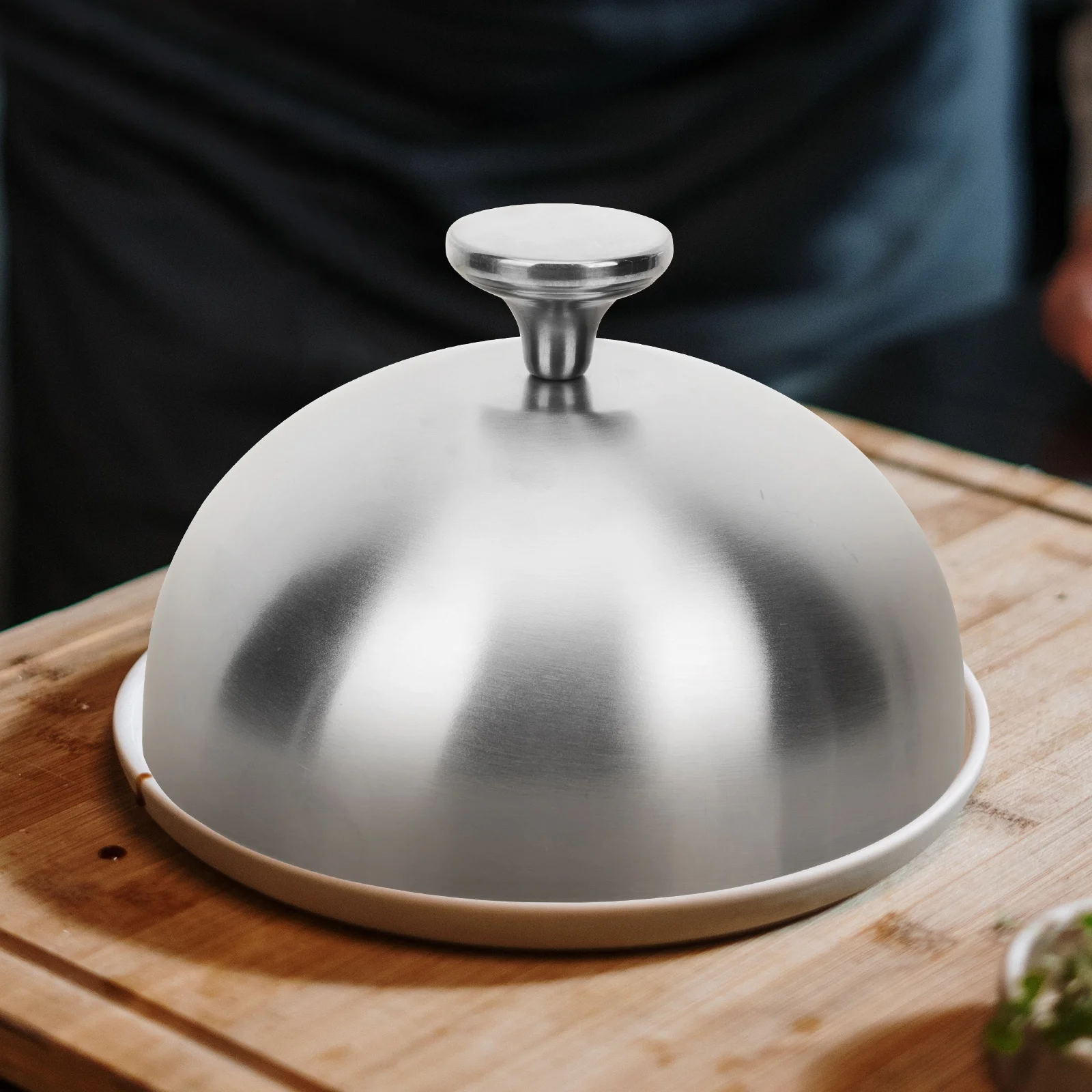 

Stainless Steel Food Cover Anti-Oil Kitchen Gadget Home Hotel Restaurant Use Protective Lid Cake Dessert Keeper Household