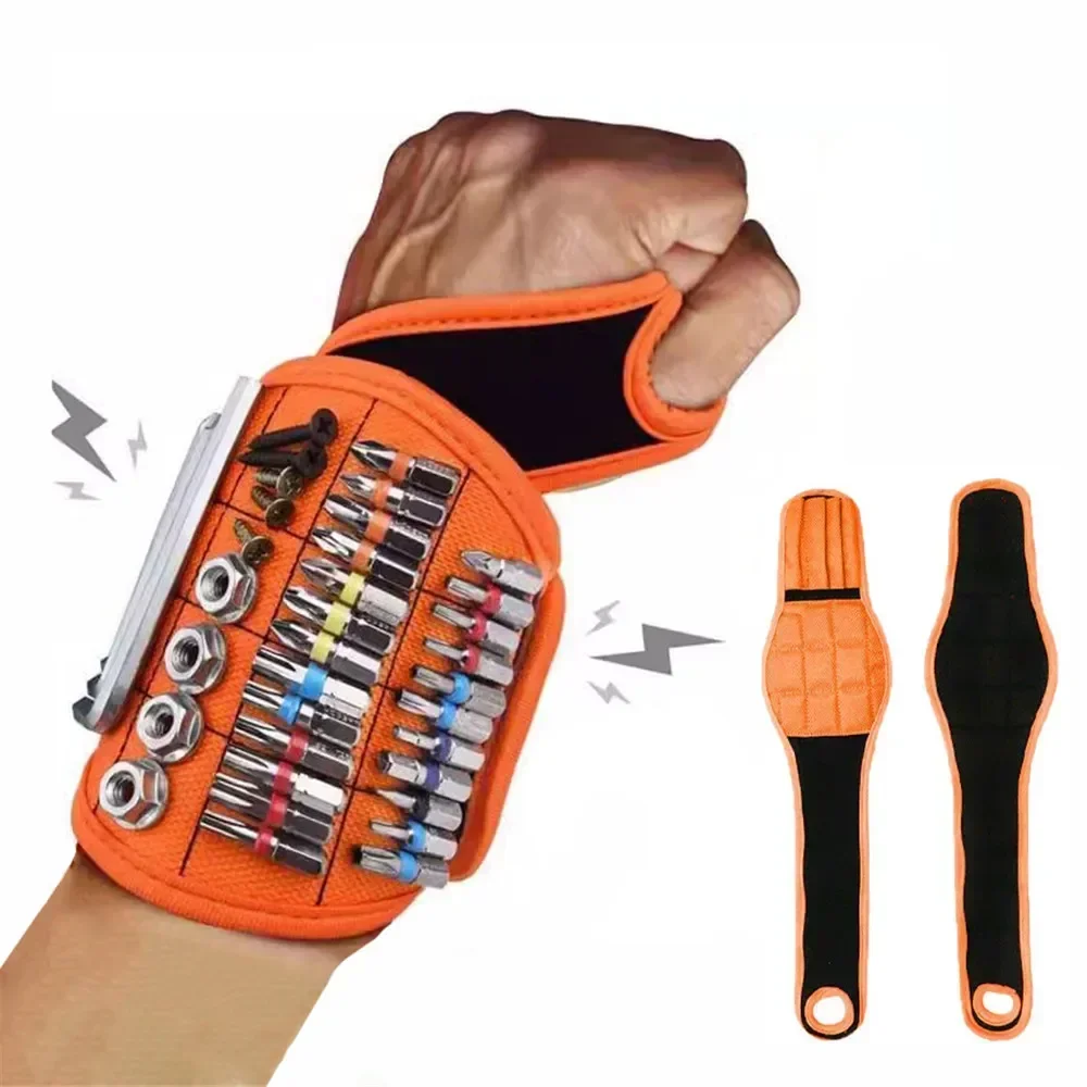 Magnet armband Werkzeug aufbewahrung mit starken Magneten hält Nägel Bohrer Magnet armband Schrauben halter Handgelenk für Elektriker