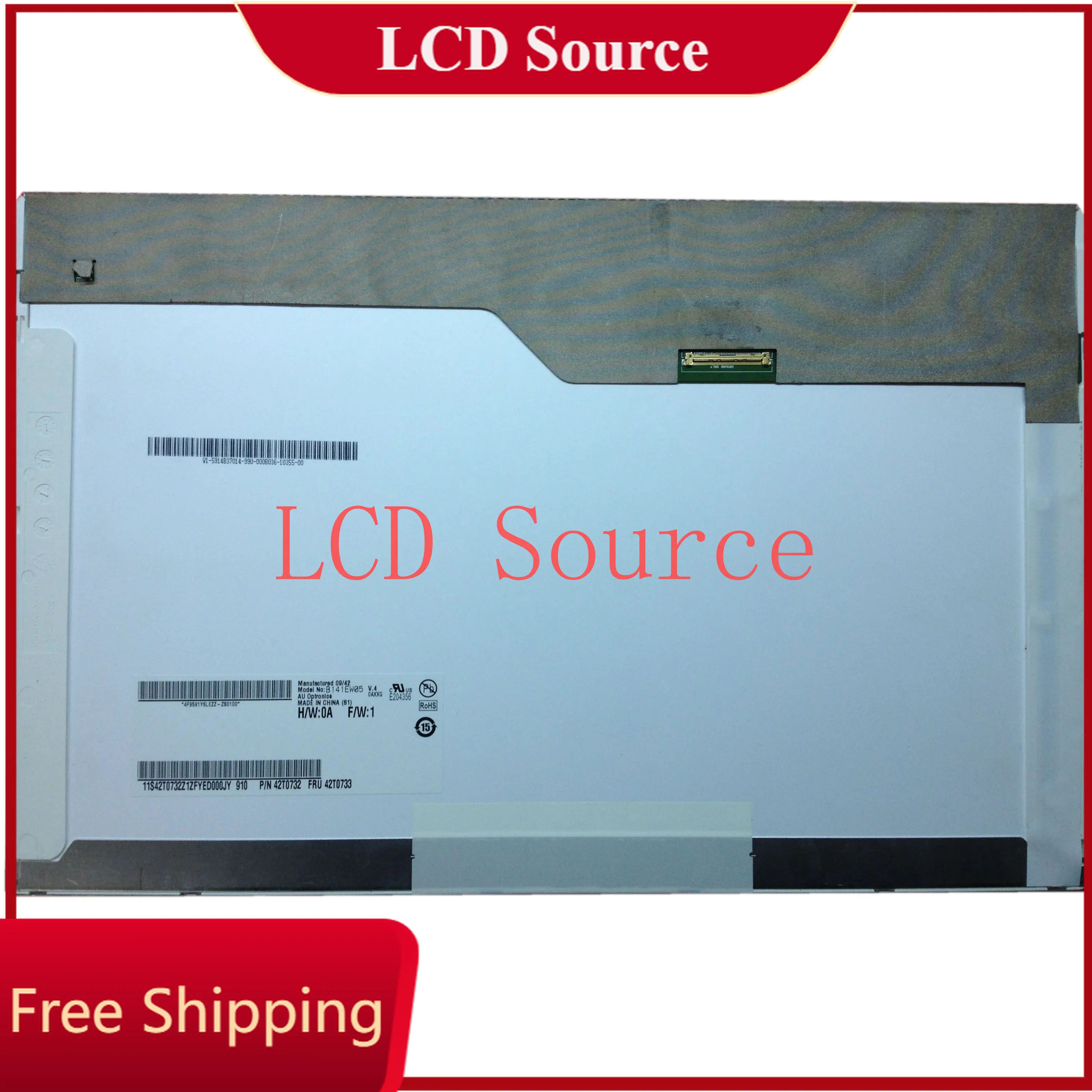 

B141EW05 V.4 14.1" fit LTN141AT15 LP141WX5 TLP3 For Lenovo T410 Laptop LED LCD SCREEN PANEL LED LCD Screen