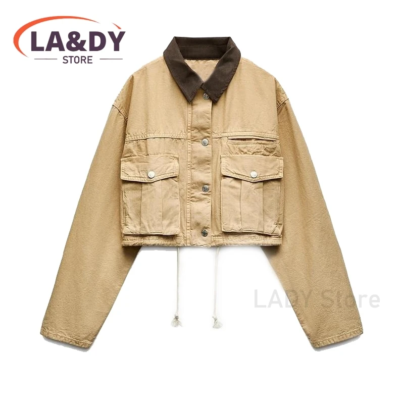 Jacket Coat 2024 Autumn Women Fashion Loose Simple Versatile Female Solid Color Long Sleeve Zipper Pockets Casual Outerwear