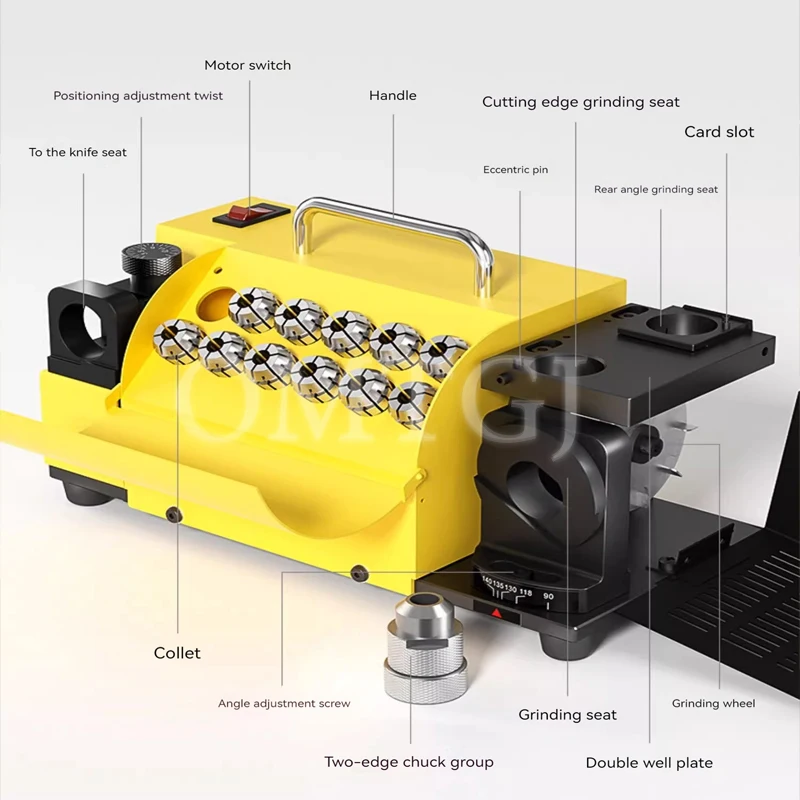 Drill Bit Sharpener MR-13D Grinder Machine 2 - 13 Mm 100 - 135 Angle Machine for Sharpening Drills Carbide Tools Twist