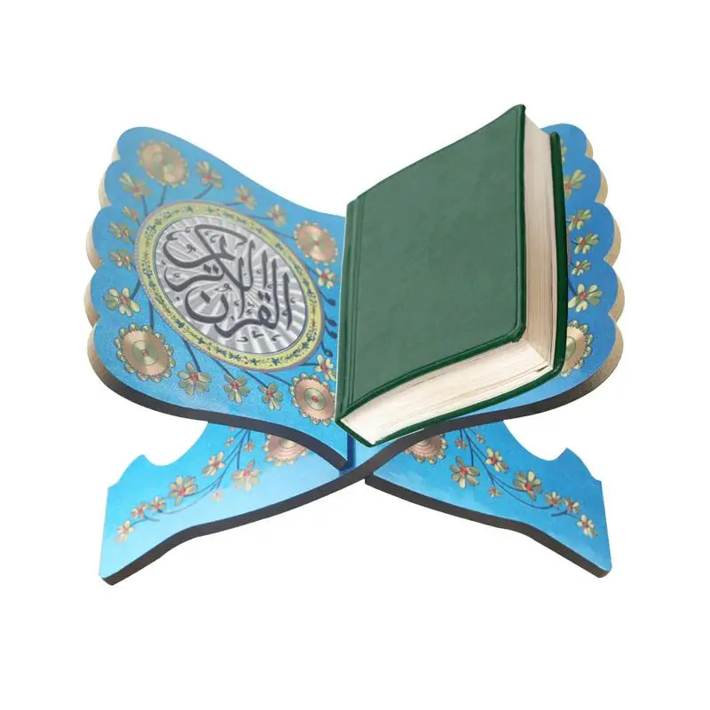 Quran Floding Stand Foldable Wooden Book Stand Prayer Book Holder The Bible Quran Geeta Foldable Book Rest Home Decor Accents