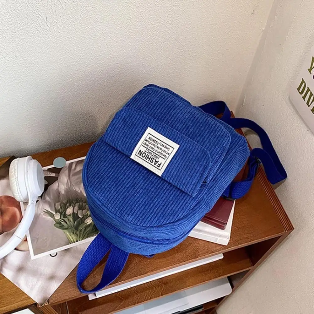 Tas Ponsel Kasual Ransel Korduroi Gaya Korea Tas Selempang Mini Tas Tangan Warna Solid Tas Sekolah Wanita Remaja Putri