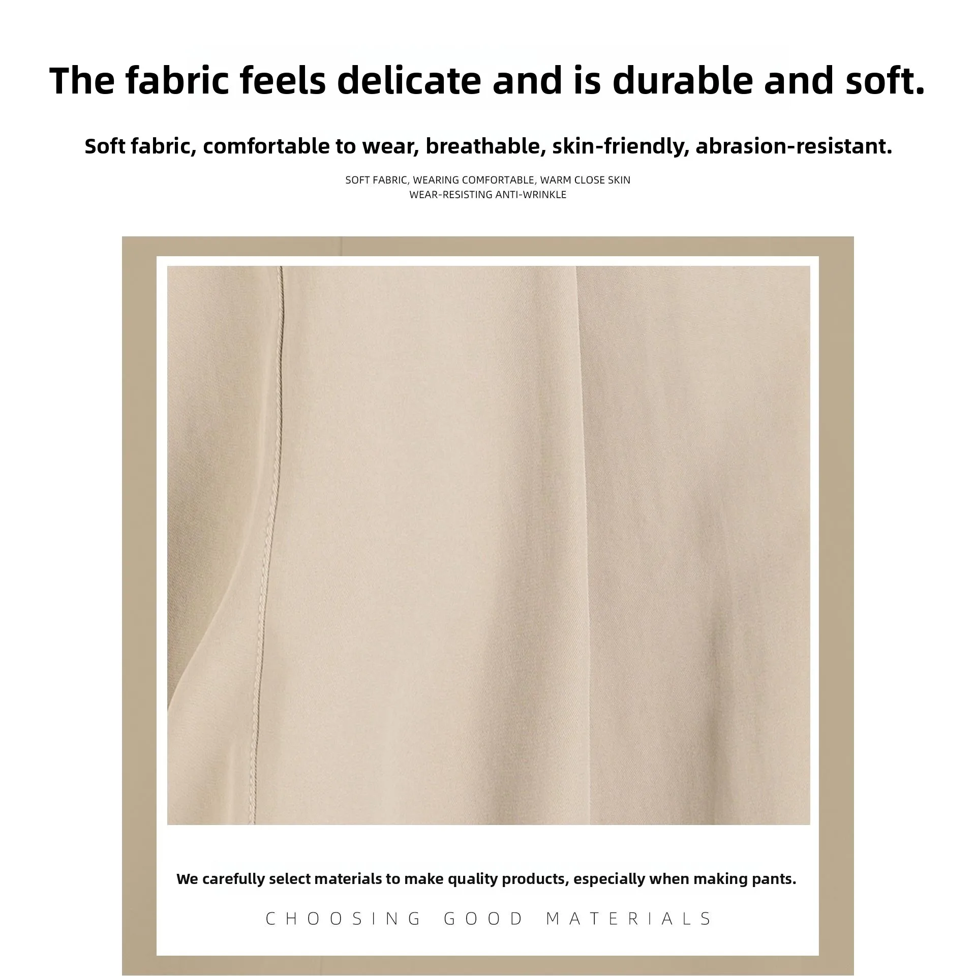 Khaki Casual Loose Straight Leg Pants Women's Low Waist Design Sensation High Street Style Wide Leg Suiting Trendy Girls view 2