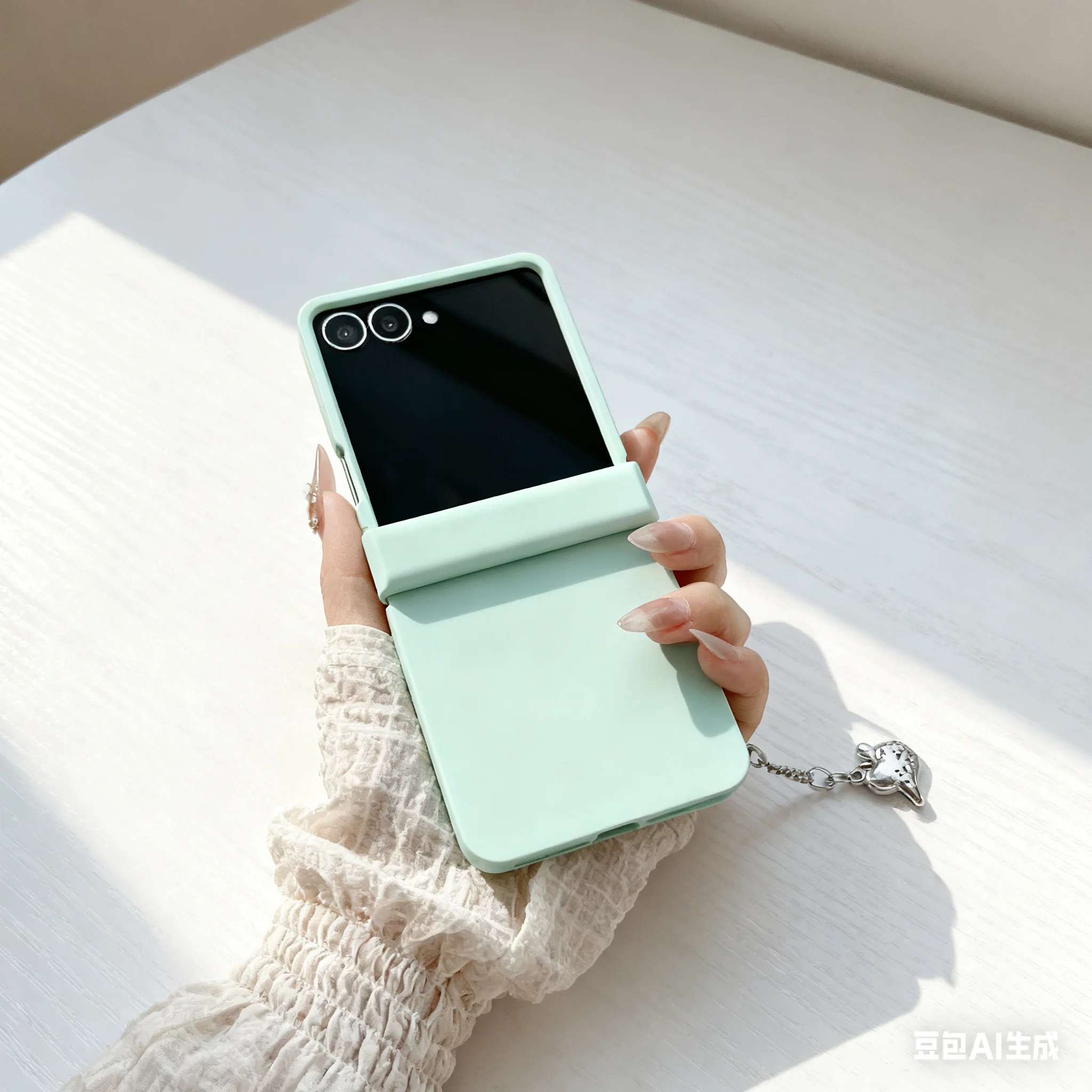 

NEW for Samsung Galaxy Z Flip 4 5 Z Flip6 Z Flip7 FE Macaron Color Minimalist Matte Phone Case Hinge Protective Hard Back Cover