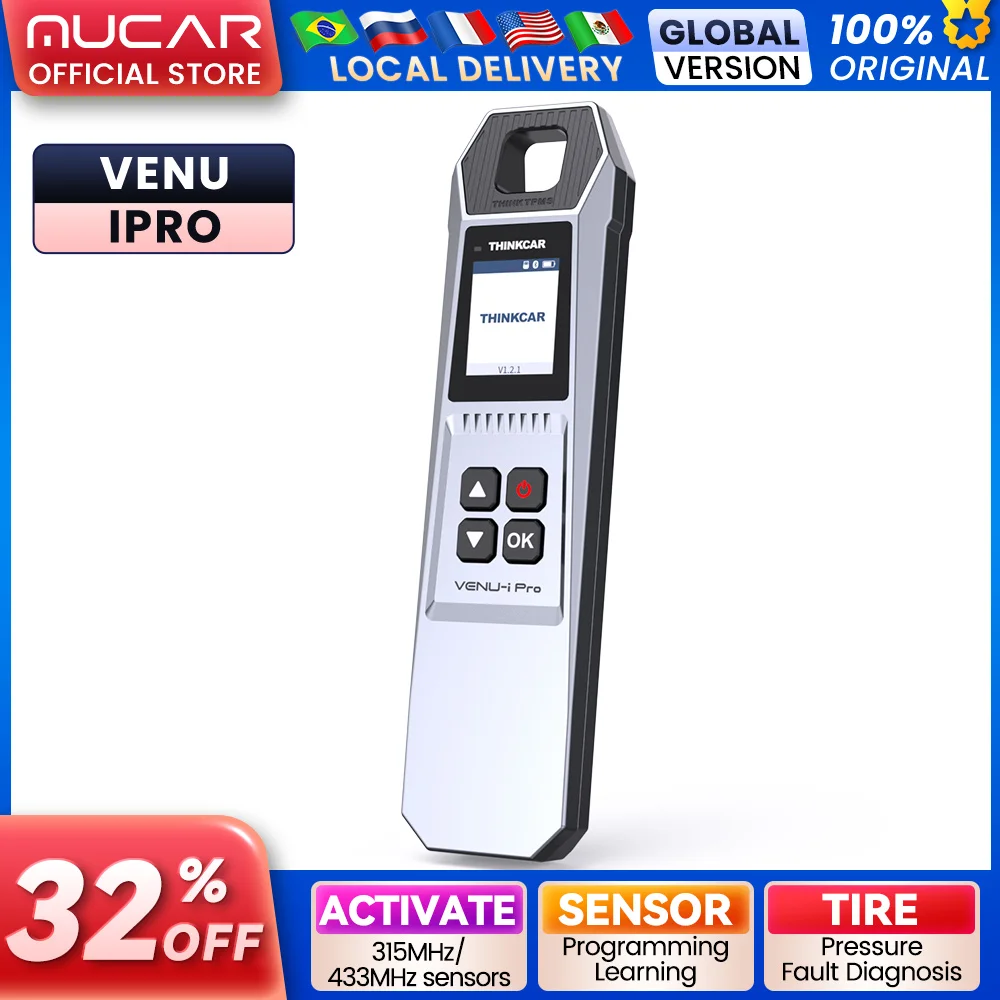 

THINKCAR VENU-i Pro TPMS Car Tire Pressure Diagnosis Tools 315MHz/433MHz Sensor Activate Programming Relearn for Thinktool/689BT