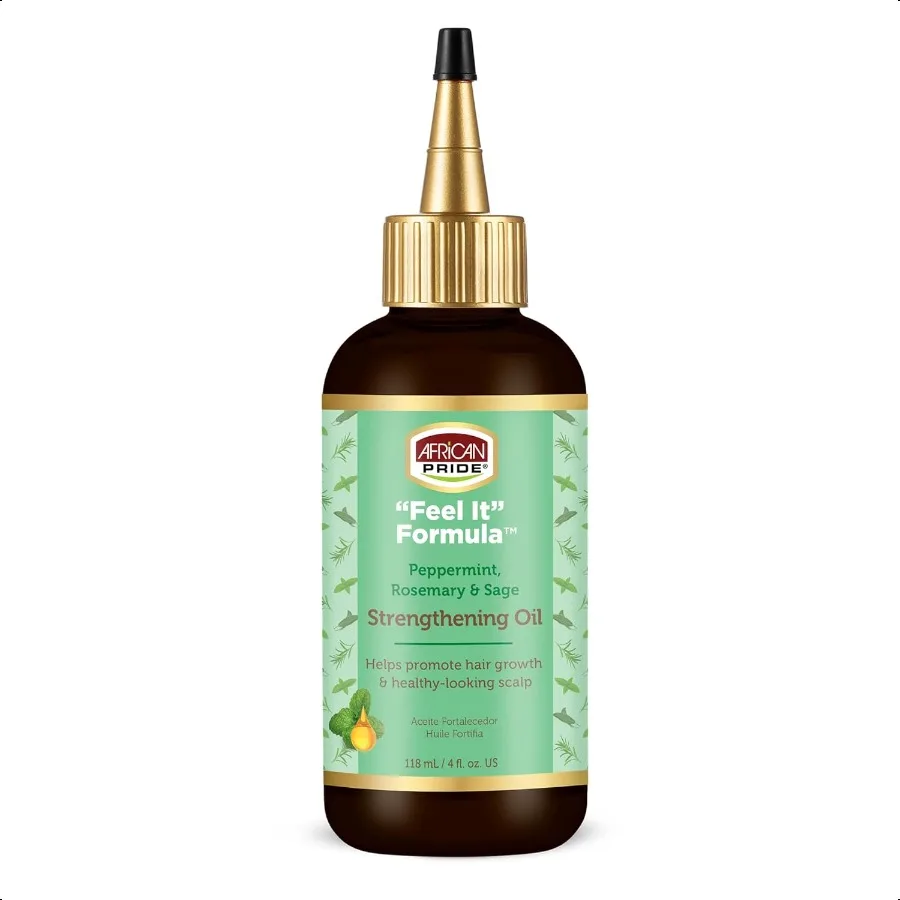 

African Pride Feel It Formula Hair gthening Oil Hair Oil with Rosemary Peppermint Sage Hydrates Hair Helps gthens Roots Promote