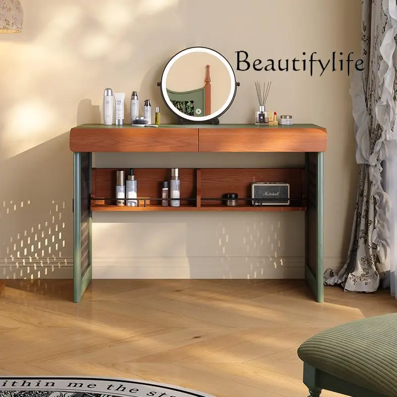 

French retro 2025 new bedroom solid wood high-value high-end American multi-functional dresser