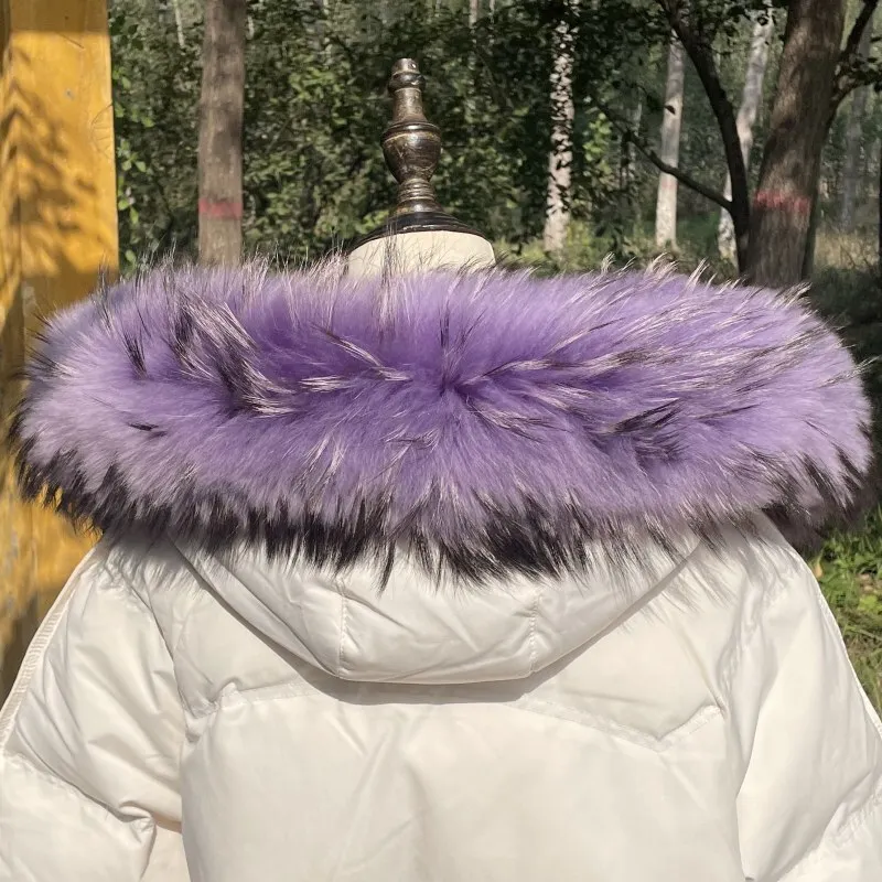 Collo in pelliccia di procione naturale da donna Mantieni caldo Sciarpa rossa Cappotto invernale Sciarpe di volpe di lusso Decora sciarpe firmate di moda femminile