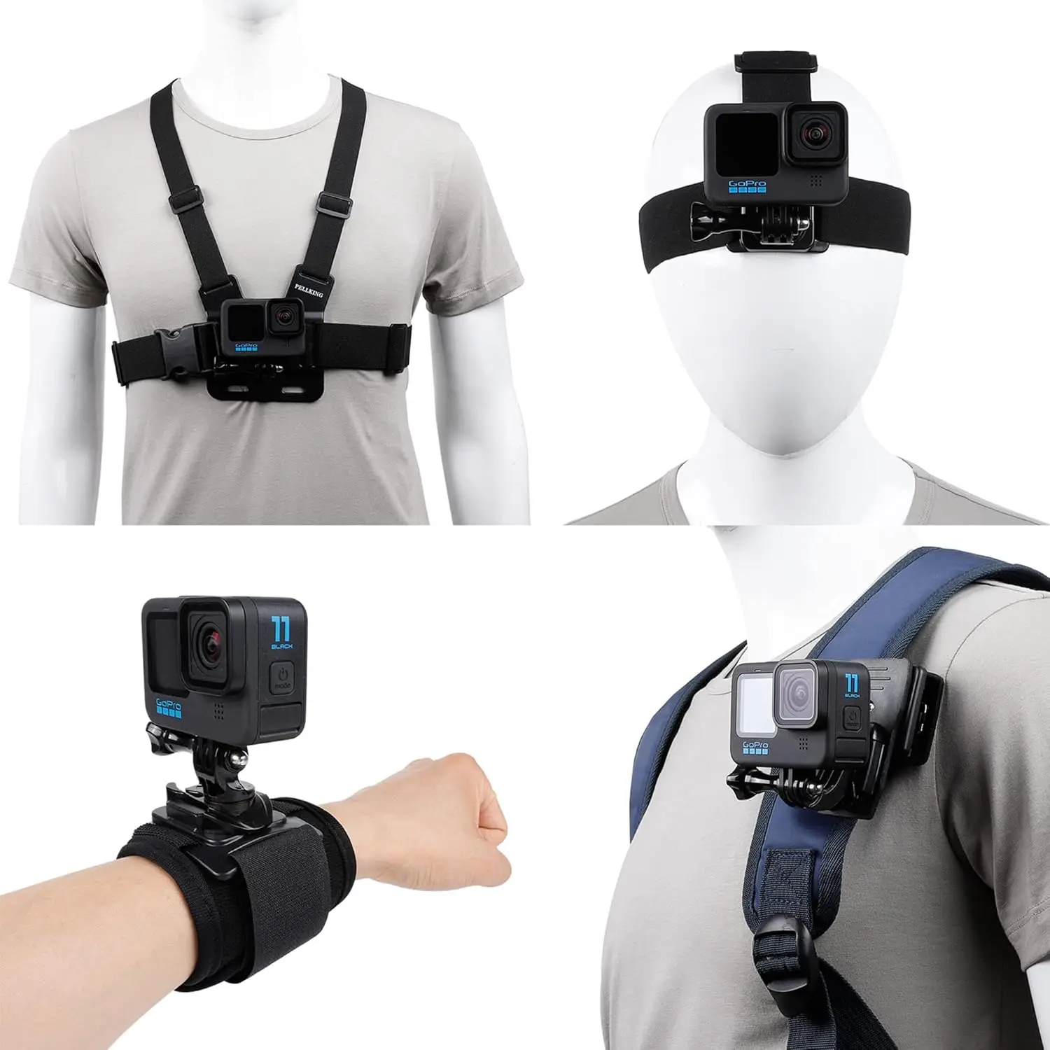 

Chest Strap Mount Belt for Gopro Hero 12 11 9 8 7 6 5+ 4 Xiaomi Yi 4K Action Camera Chest Harness for insta360 Sport Accessories