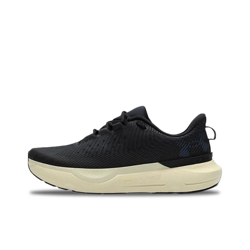 Under Armour Infinite Pro Black Minimalist Snug-Fitting Fashionable Casual Low-Top Lace-Up Running Men Shoe 3027190-007