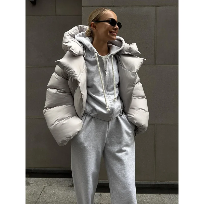 Winter Warm Cotton Puffer Jackets Women's Loose Parkas Coat Vintage Bread Jacket Outwear Office Ladies Quilted Jacket