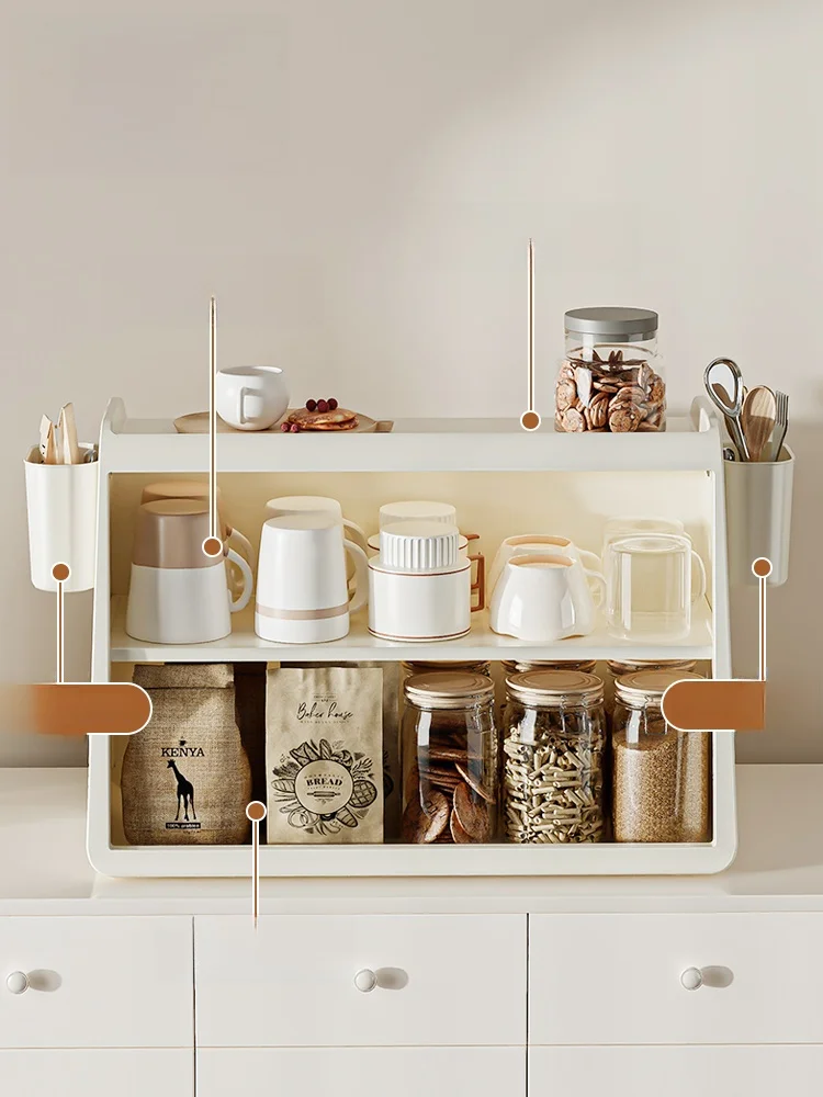 

Пылезащитный органайзер для хранения чашек Ra, чашка для чая, кофейная кружка, многофункциональный настольный органайзер для хранения, аксессуары для эльфа, дома, батомы