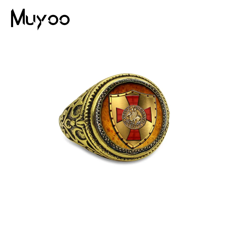 2019 New Vintage The Knights Templar Adjustable Rings Medieval Knighthood Handmade Rings Gifts for Men