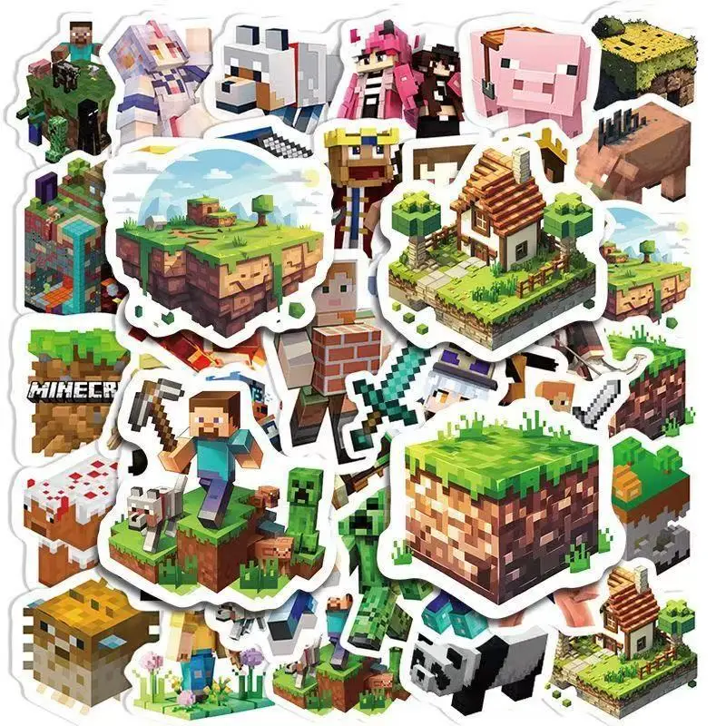 100 My World Sticker Games DIY Phone Cases Handbooks Luggage Diaries Albums Stickers Cartoon Stickers Gifts view 3