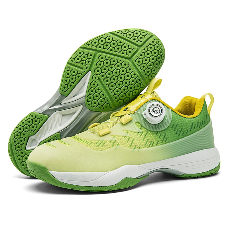 

Outdoor Badminton Shoes Men Women Quick Lacing Tennis Training Shoes Breathable Ping-pong Athletic Shoes Non-slip Knit Sneakers
