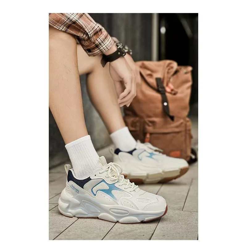 2026 Summer Men's unky Dad Sneakers Breathable Mesh Casual Shoes Thick Sole Streetwear Footwear image 5