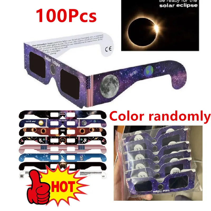 10/20/30/50/100Pcs Paper Solar Eclipse Glasses Safe For Direct Sun Viewing Observe Total Eclipses Partial Eclipse Wholesale image 3