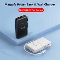 20000mAh Magnetic Wireless Power Bank Travel Wall Charger Powerbank 22.5W Fast Charging for iPhone 16 Xiaomi Samsung Poverbank