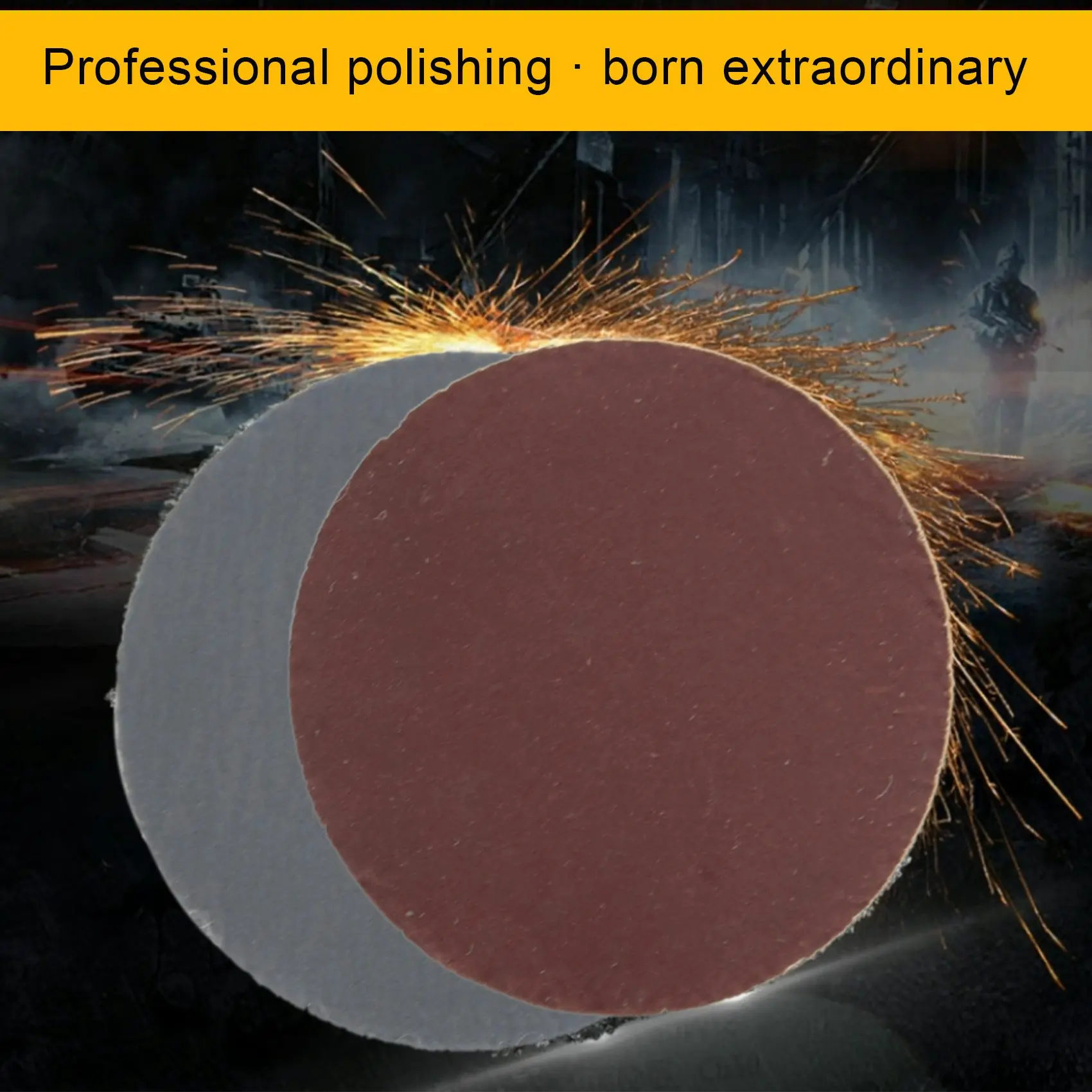 ✼1 Inch 100 Pcs Sanding Discs Pad Kit Round Sandpaper Hook Loop Sander Backer