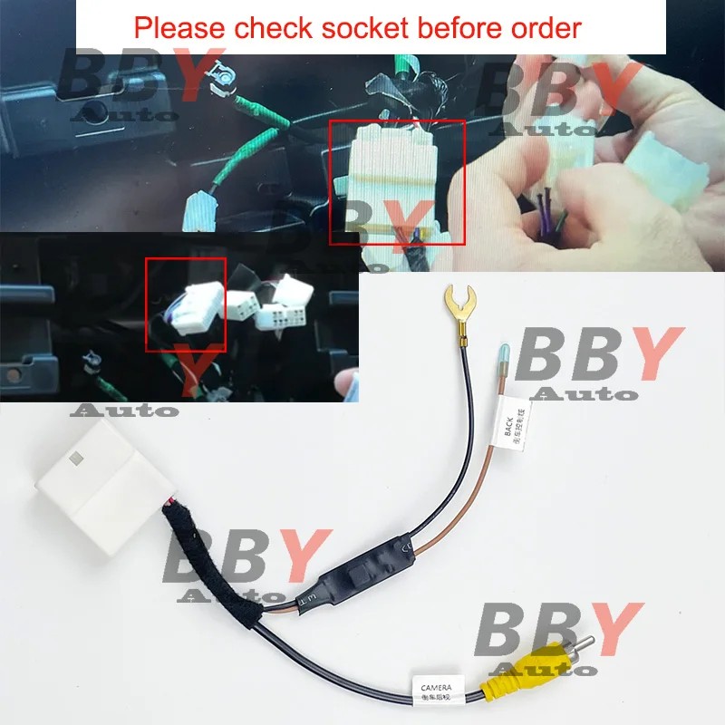 24Pin Factory Reverse Camera Adapter For Toyota Hilux N70 N80  Landcruiser 200 series GXL Rear Camera Retention Cable