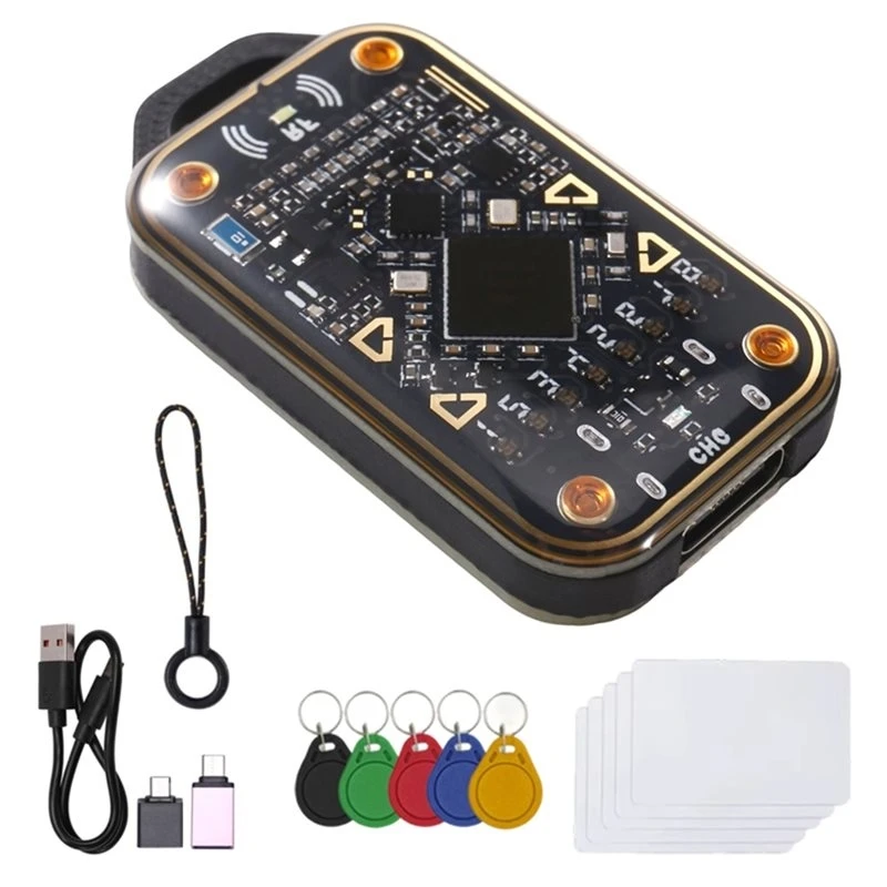 A46U Chameleon V3.0 RFID Smart Chip Emulator NFC Read Writer ID IC Card Tag Copyer+ 5XUID Keychain/Card Smart Card Reader