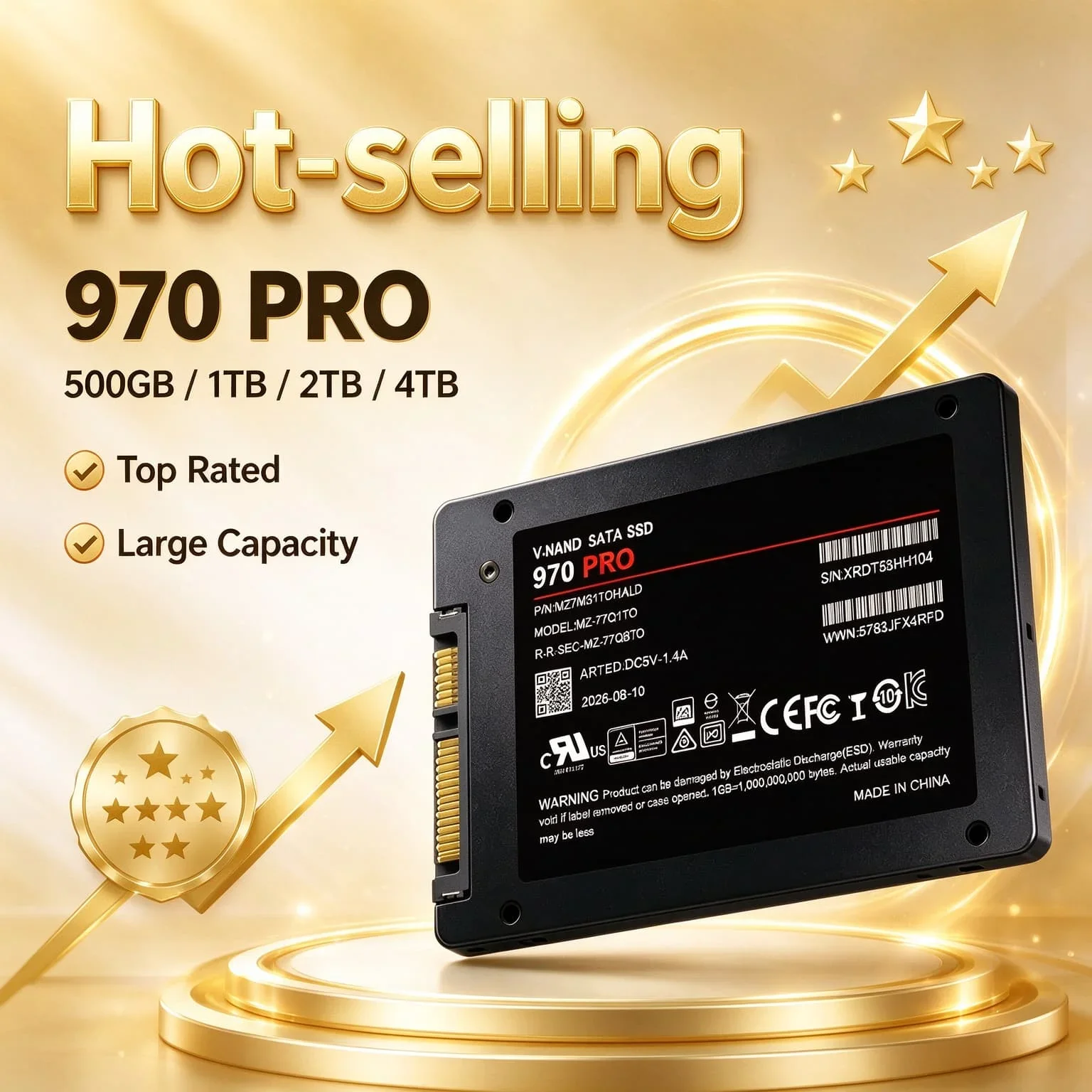 970 PRO 2.5 Inch SATA3 Internal HDD Hard Drive 500GB 1TB 2TB 4TB Solid State Disk SSD Microcomputer Laptop Desktop