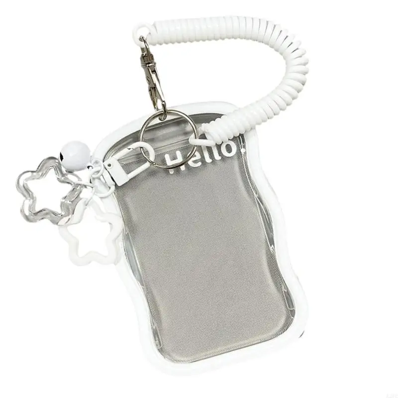 

A3PE Silicone Photocard Holder,Sweet Credit Card Sleeve Pendant Keychain Badge Holder for Student Card Cards Card