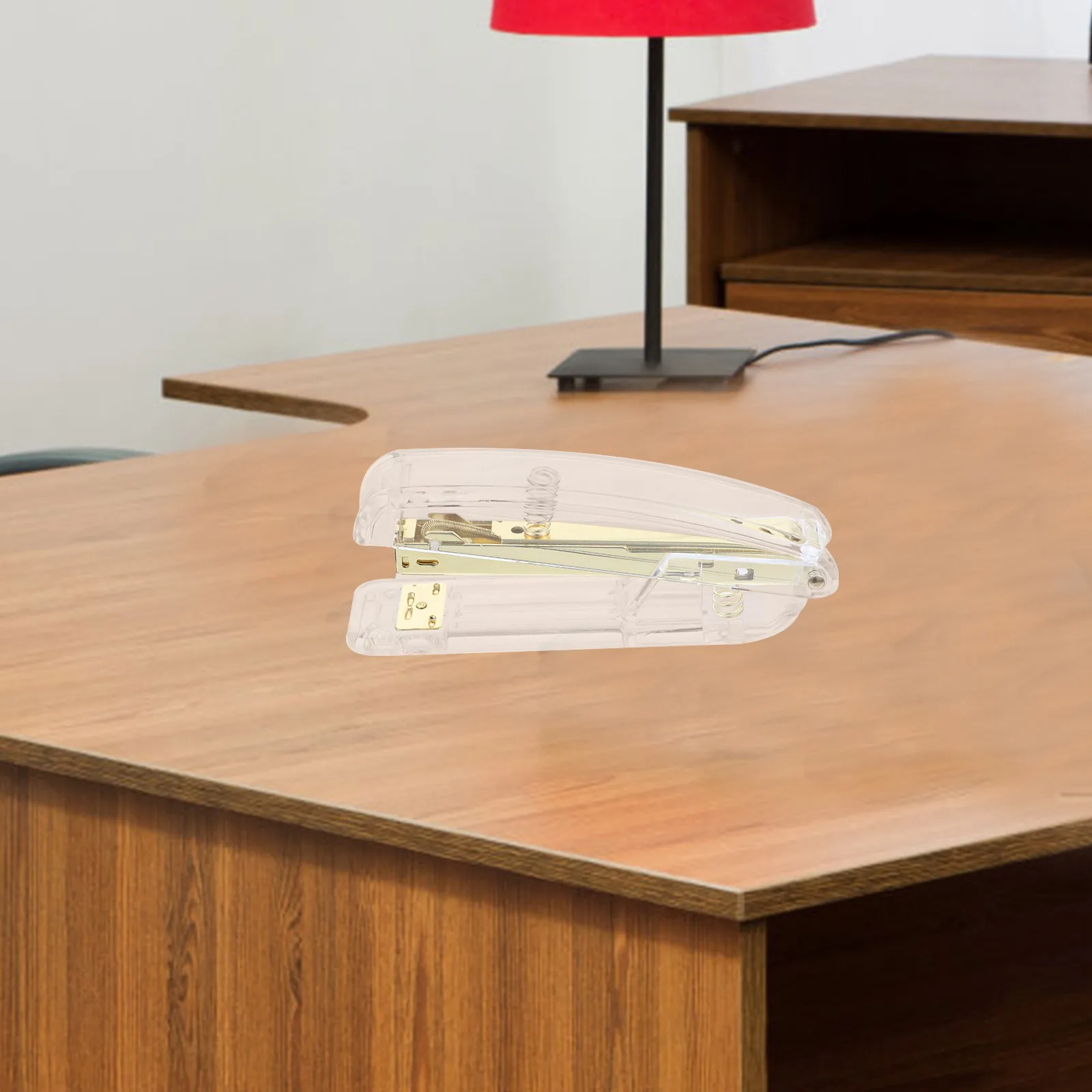 

Transparent Plastic Stapler Lightweight Compact Design for Office School Home Use Fast Efficient Paper Binding Handheld Desk