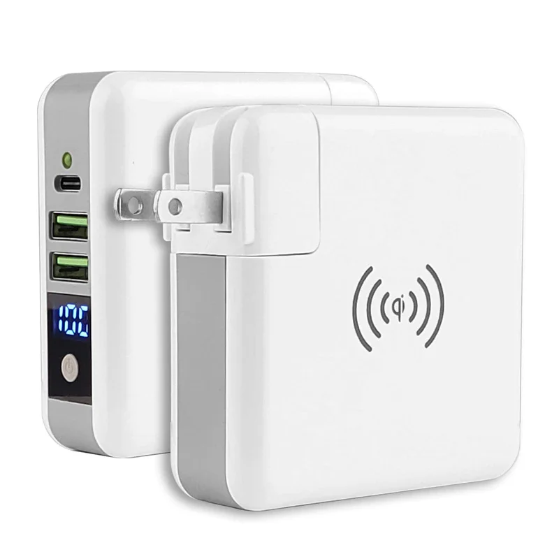 

3 In 1 Wireless Charger USB Type C Power Bank 6700MAh Portable Powerbank Mobile Phone QI Charging Charger For IPhone