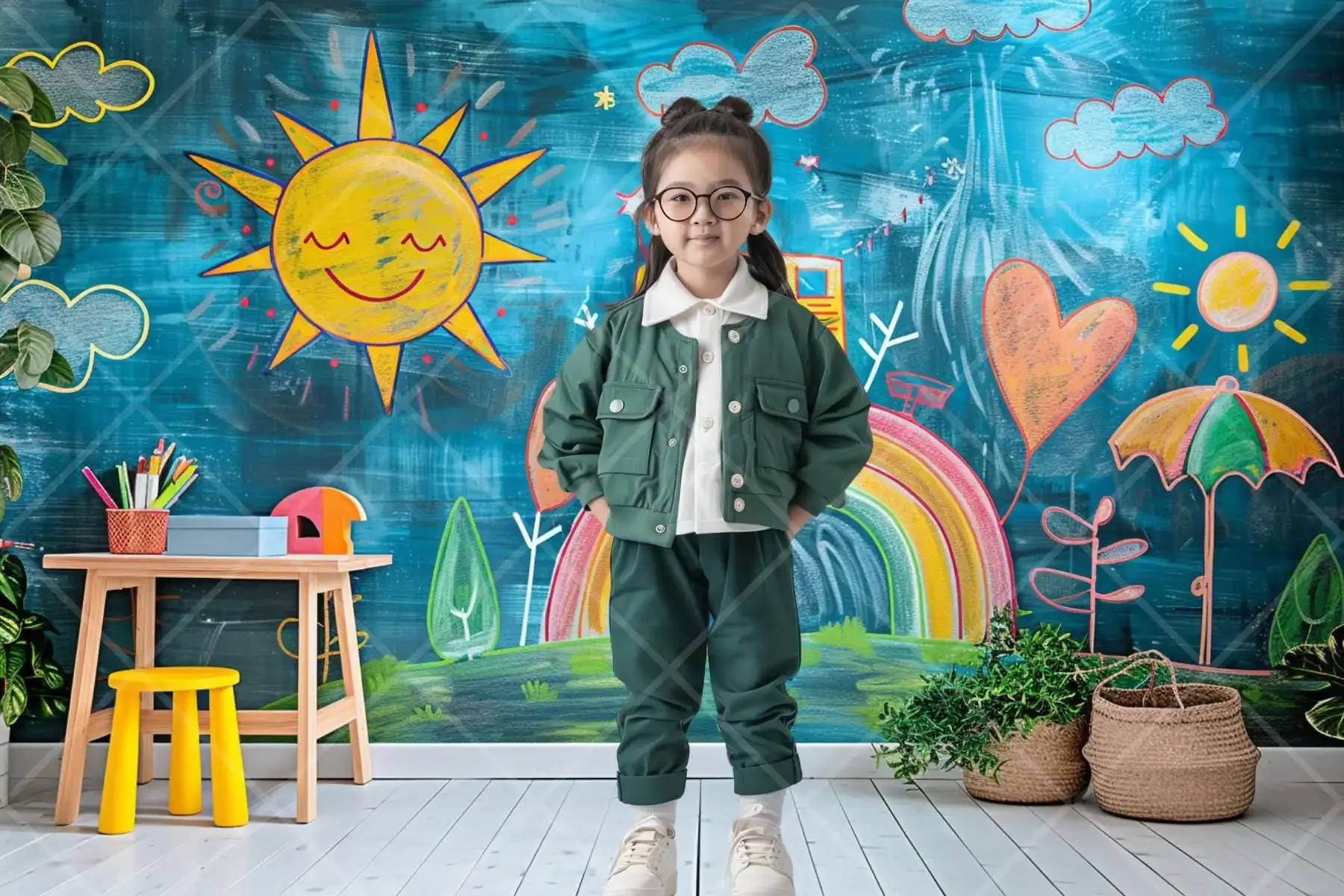 Mehofond 사진 배경 학교 칠판 교실, 어린이 생일 파티, 초상화 장식 배경, 사진 스튜디오