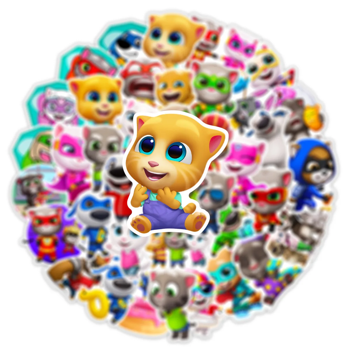 10/30/50pcs Cartoon Talking Cat Graffiti Stickers Anime Water Cup Trolley Case Helmet Stationery Waterproof Phone Decal Stickers