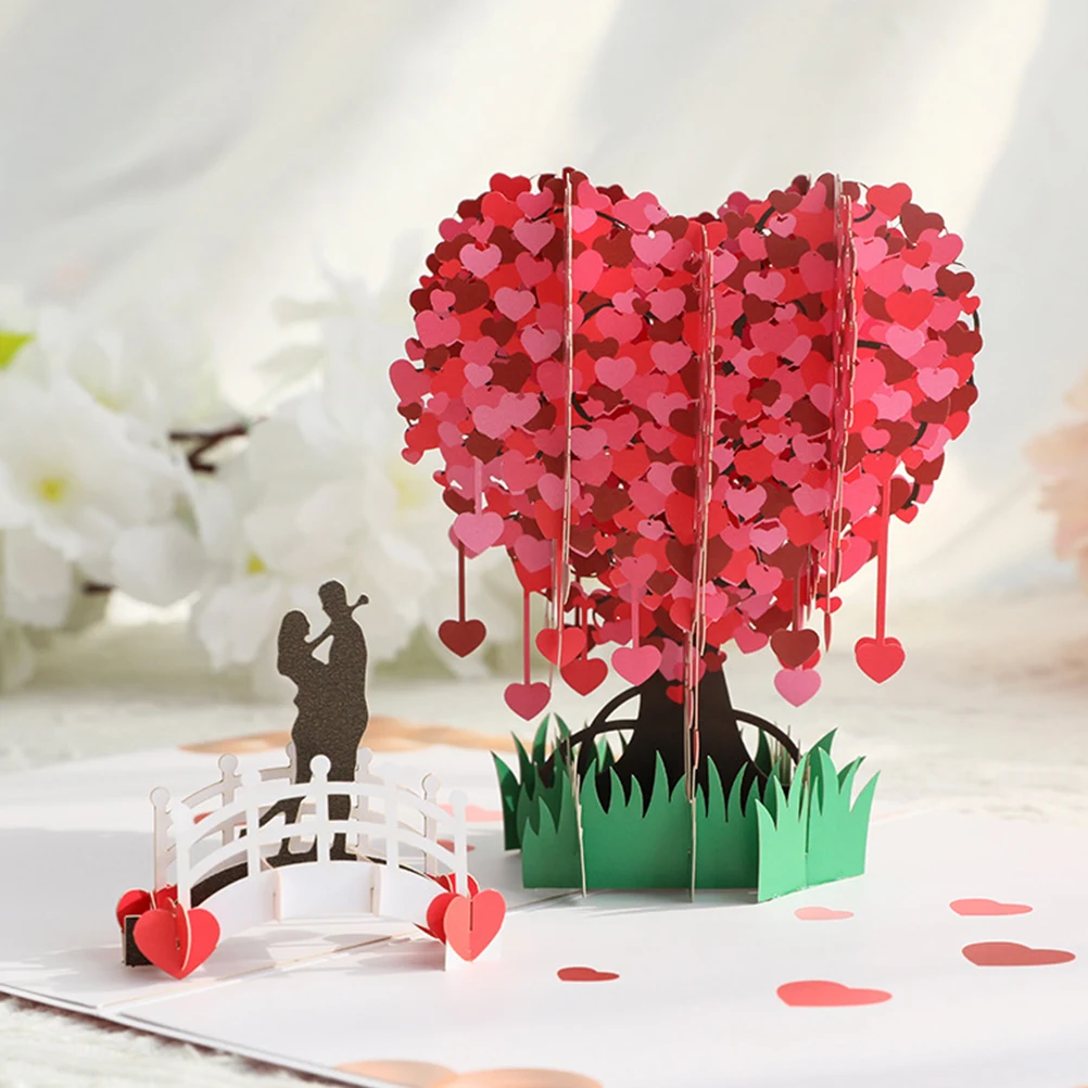 

Love Tree Greeting Card Valentine Cards Valentine’s Day Valentines Vintage Paper Jam Decoration