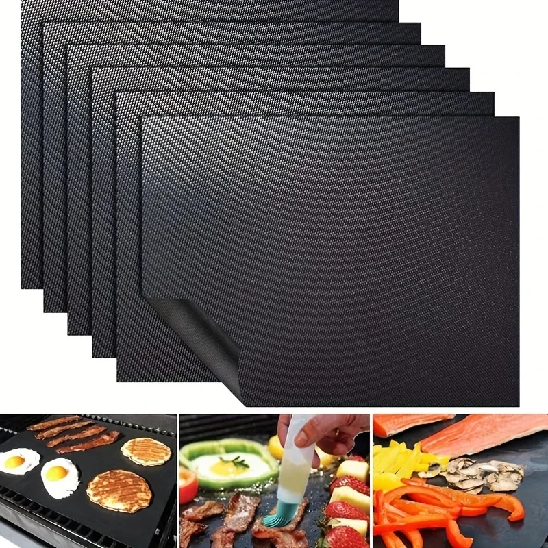 BBQ Mats Oven Liners Reusable Baking Mats Non-stick Teflon Outdoor Party Protective Mats Kitchen Tools Heat Resistant Grill Mats