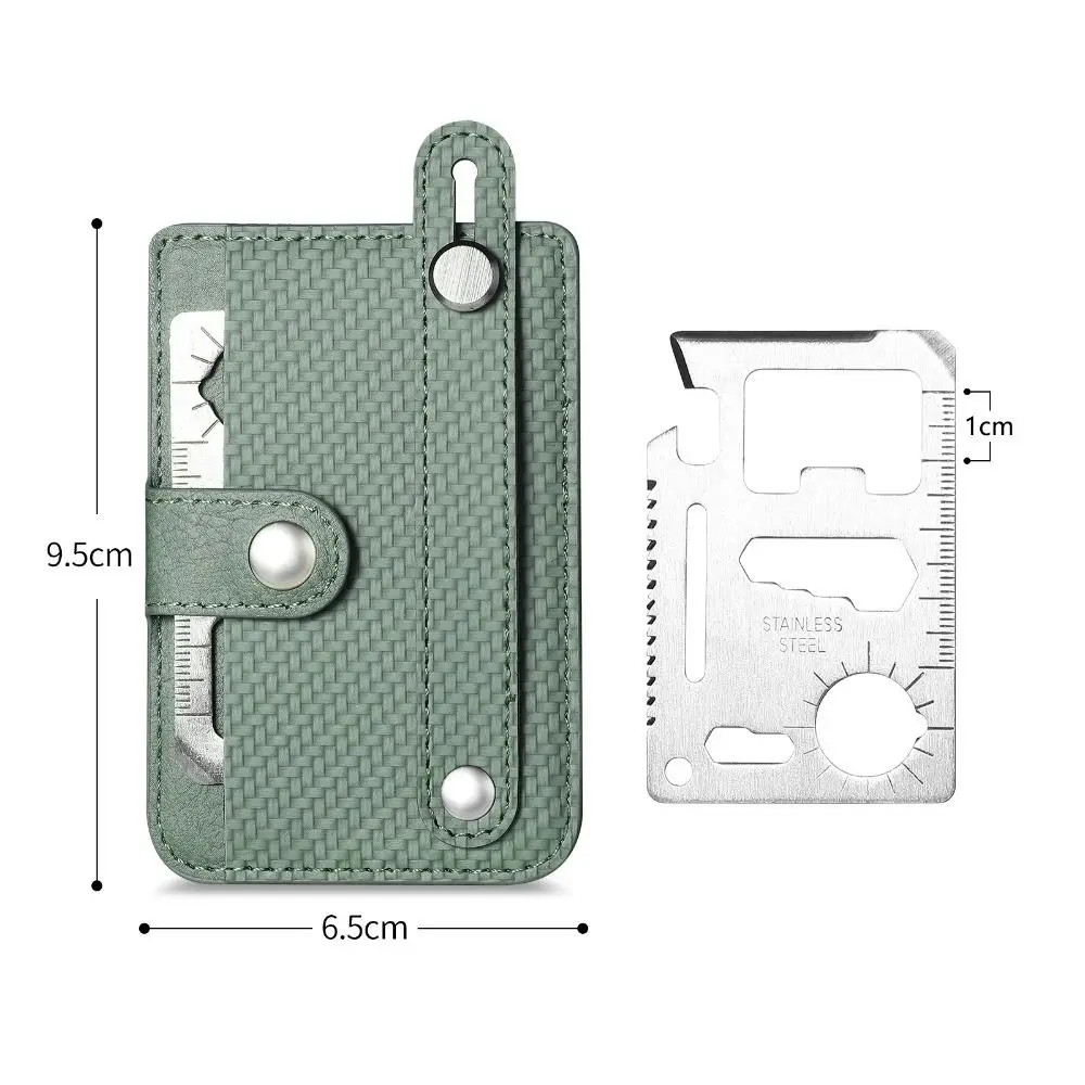 Leather Mobile Phone Card Bag Portable Universal Multifunctional Phone Stand Holder Creative Adhesive Back Sticker Card Clip