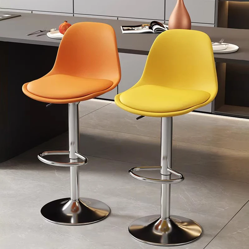 Swivel Modern Bar Chair Counter Height Adjustment Seat Bar Chair Outdoor Stool With Backrest Bancos Para Barra Home Furniture