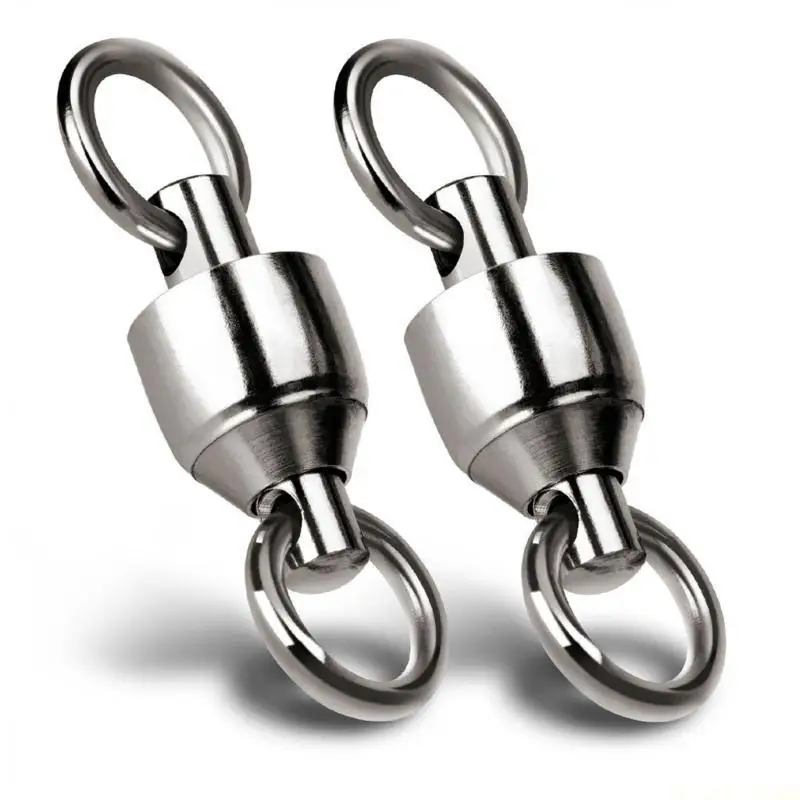

M5TC Bearing Fishing Swivels Freshwater Fishing Tackle Line Connector Barrels Swivels Connectors Heavy Duty Rolling Swivels