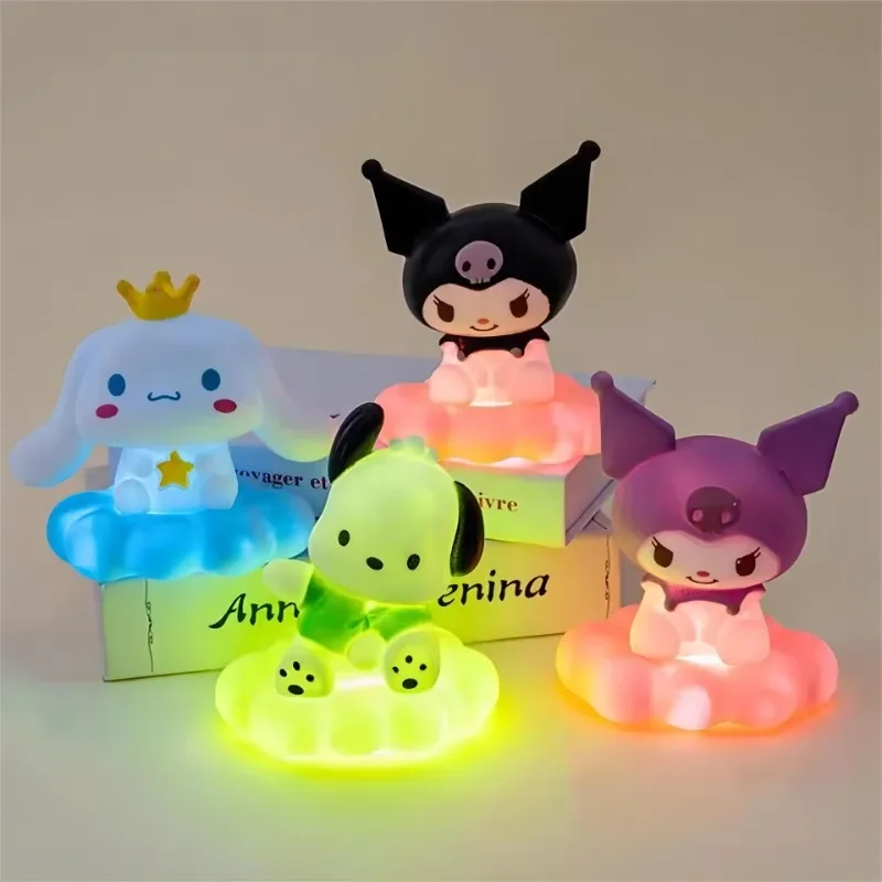 Sanrio Kuromi Night Light Cute Cartoon Anime Cinnamoroll Kawaii Not Glaring Bedside Lamp Desk Lamp Room Decoration Holiday Gifts