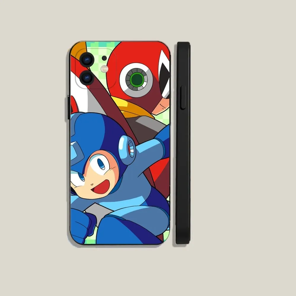 R-Rockman Megaman Game   Phone Case For iPhone 15,14,13,12,11,Plus,Pro Max,XS,X,XR,SE,Mini,8,7 Soft Silicone Black Cover