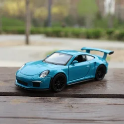 WELLY 1:36 2016 Porsche 911 GT3 RS Sports Car Pull Back Car Model  Metal Alloy Toy Car For Kid Gifts Collection BD36