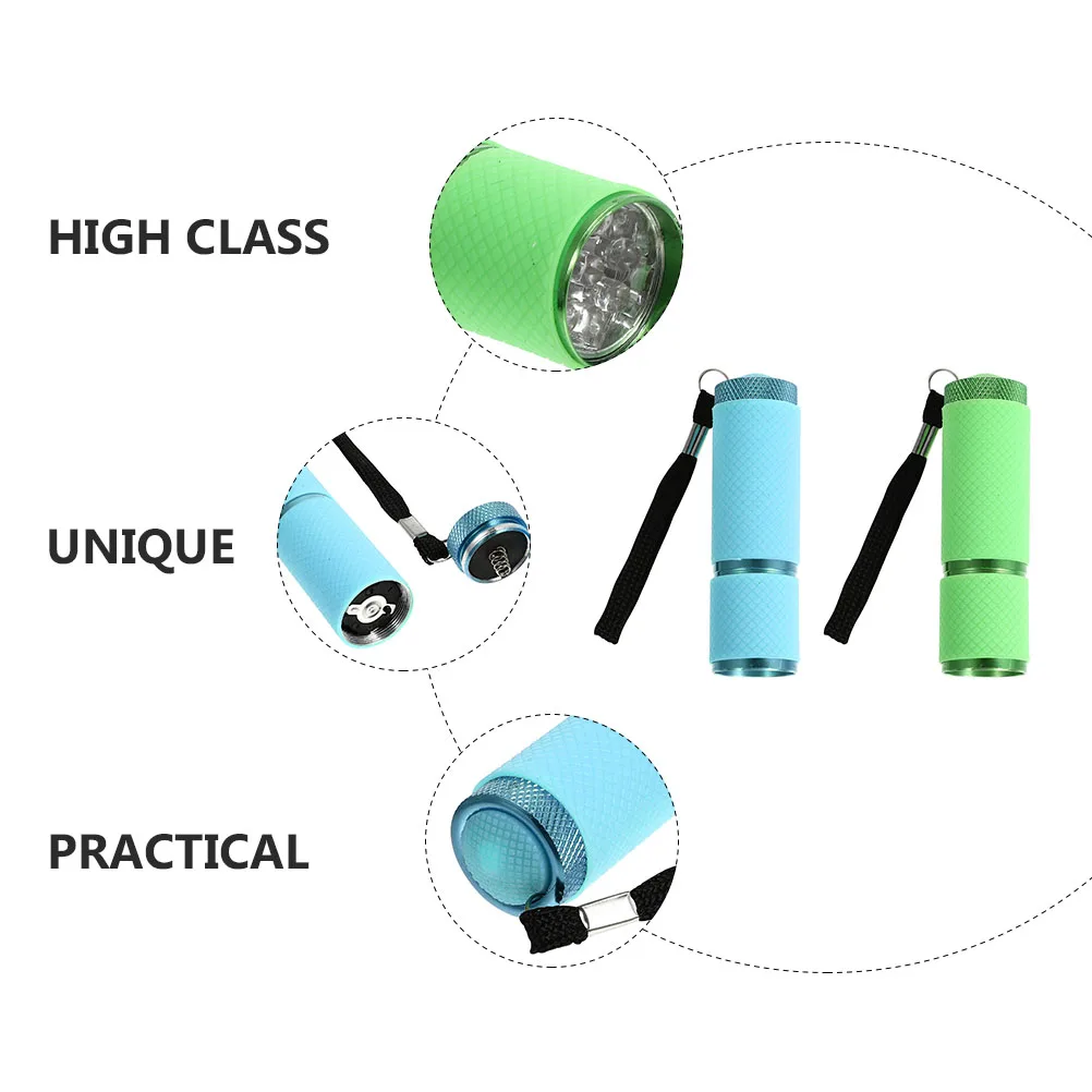2 قطعة مصباح كشف القناع أداة كشف وكيل الفلورسنت لأقنعة الوجه مانيكير اختبار ضوء اختبار القلم Led #2
